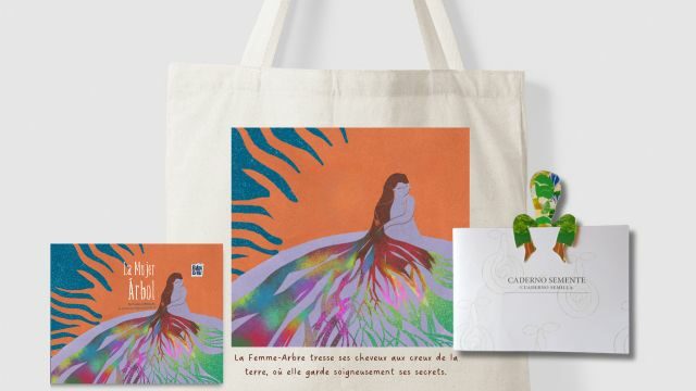 Livre La Femme Arbre + marque-page originel + Cahier Graine + Ecobag