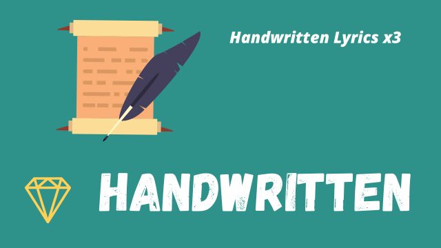 💎 Handwritten lyrics