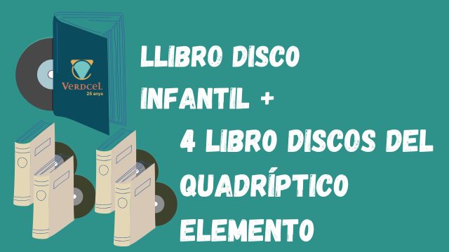 Libro Disco Infantil + Cuadríptico Elements (4 Libro-Discos)