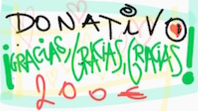 DONATIVO ¡GRACIAS! ¡GRACIAS! ¡GRACIAS!