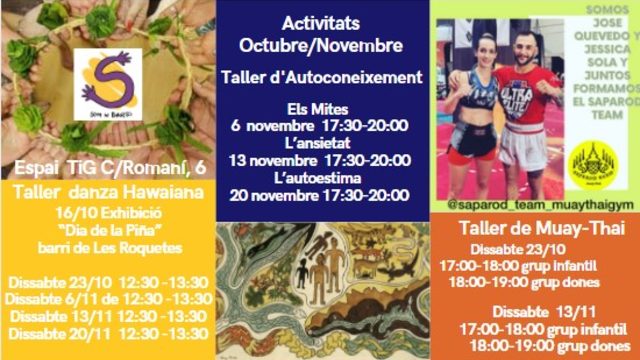 Actividades  octubre y noviembre 2021