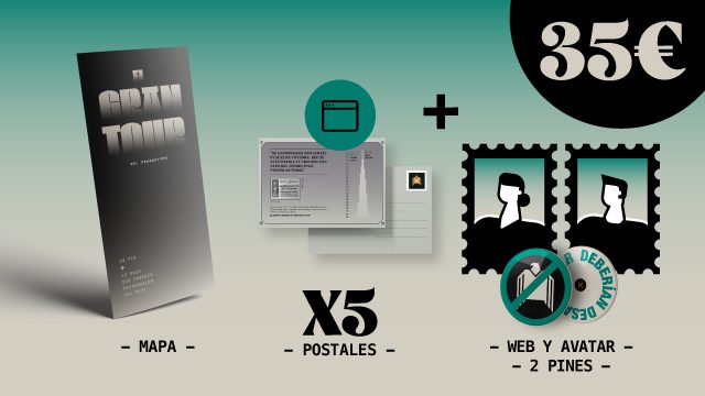 Mapa desplegable + 5 postales + 2 chapas + Avatar Web