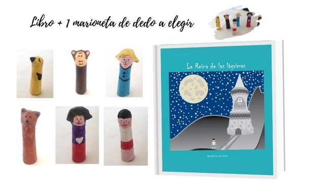 Con marionetas de dedos artesanas