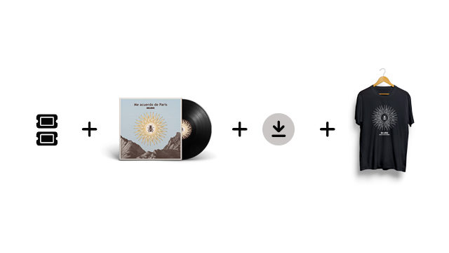 2 entradas para el concierto de presentación en Barcelona + disco de vinilo + descarga digital del single + Camiseta