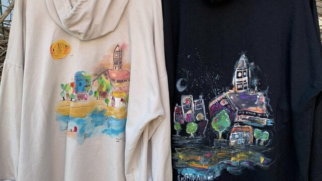 Chaqueta pintada a mano 