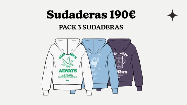 Pack 3 sudaderas