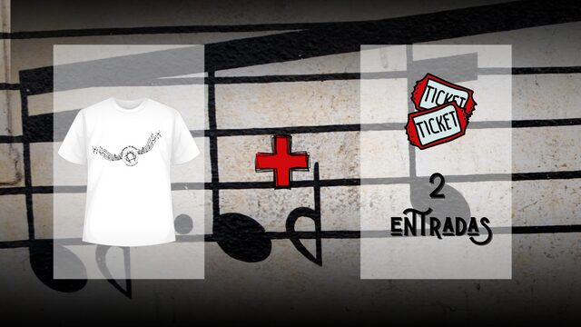 Camiseta con logo+entradas