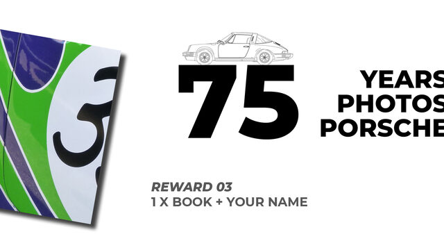 Libro "75 Años de Porsche en 75 Fotografías" + Nombre en Agradecimientos