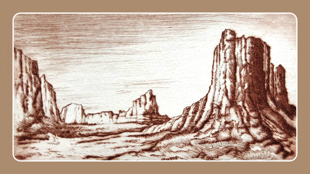 Punta seca «Sin título»