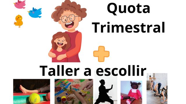 Quota de socis trimestral: Accés setmanal a l'espai El Teu Balancí  + Accés a un TALLER CREATIU amb CANGURATGE