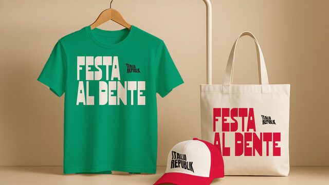 Pack camiseta, gorra y bolsa Al Dente