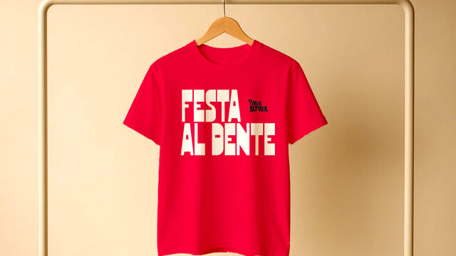 Camiseta festa al dente roja