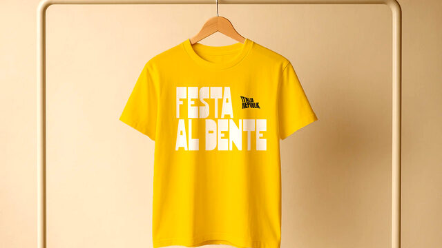 Camiseta festa al dente amarilla