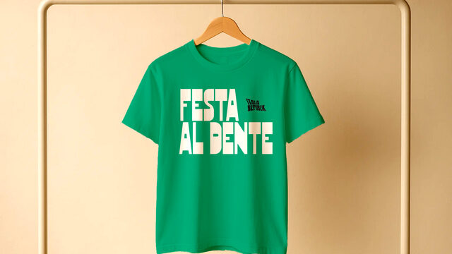 Camiseta festa al dente verde