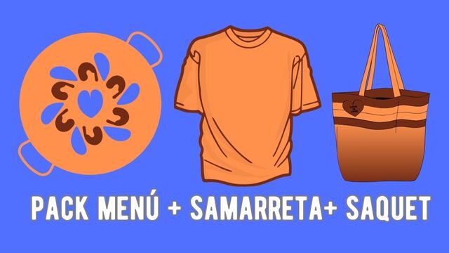 Pack Menú + Samarreta + Saquet de tela