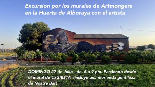 Excursion con el artista por los murales de la huerta de Alboraya