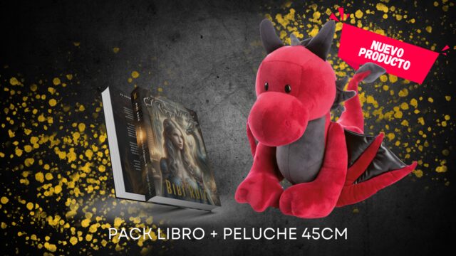 🔓 Pack Épico – Libro + Peluche de Dragón Rojo