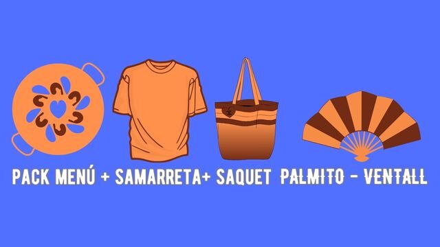 Pack Menú + Samarreta + Saquet de tela + Palmito