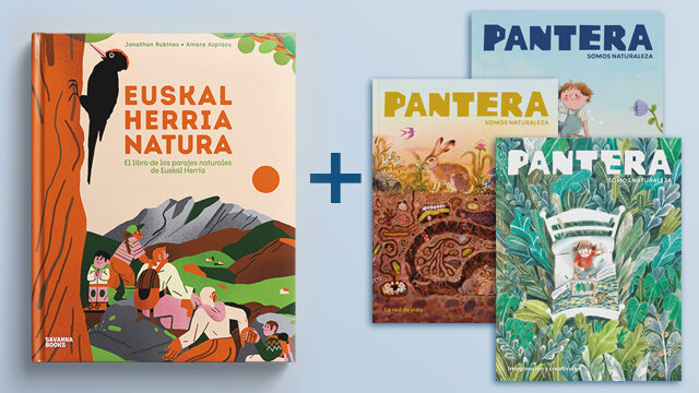 EL LIBRO DE EUSKAL HERRIA NATURA + 3 REVISTAS PANTERA