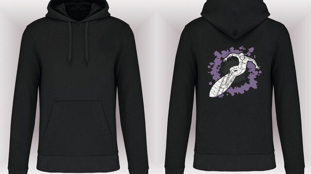 ĀMARA’A AM11 – Surfer Hoodie with Hood in Black