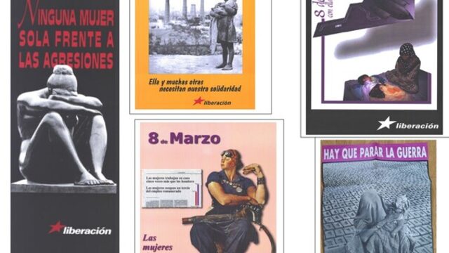 De la humillación hacia la liberación de las mujeres y 5 carteles 8M/no guerra
