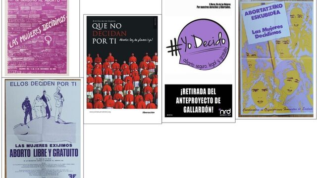 De la humillación hacia la liberación de las mujeres y 5 carteles sobre aborto