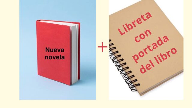Paquete compuesto por novela y libreta
