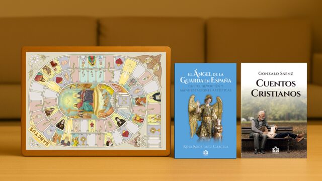 SANCTUS + libro "El Ángel de la Guarda" + libro "Cuentos Cristianos" + Rosario de Lourdes