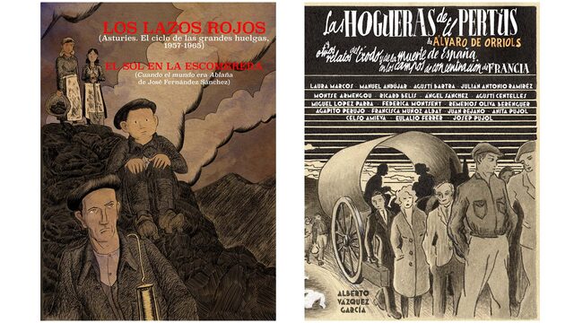 Un cómic LAZOS ROJOS + Un cómic LAS HOGUERAS.