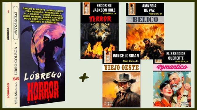 "Multigénero Oscuro" - Lóbrego + 4 bolsilibros
