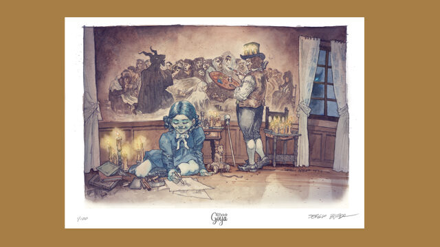 Lámina de Goya y Rosario en la quinta del sordo (DinA4)