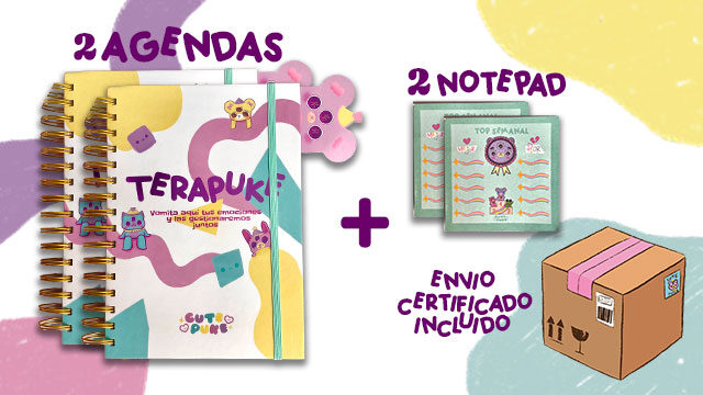 PACK DOBLE TERAPUKE (Agendas+Notepads+envío certificado nacional)