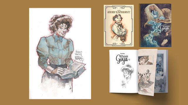 Cómic dedicado + así se hizo + original Rosario Weiss