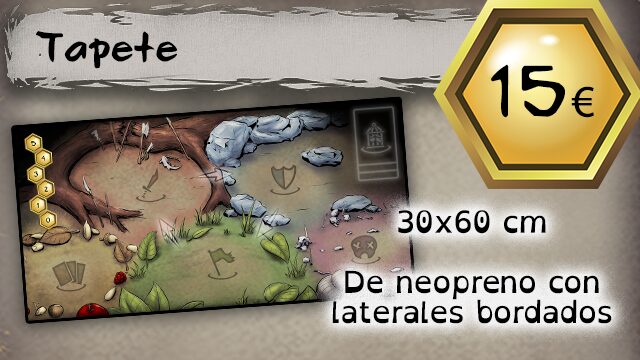 Tapete para un jugador 30x60 cm