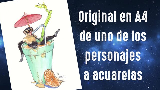 Original en A4 en acuarelas.