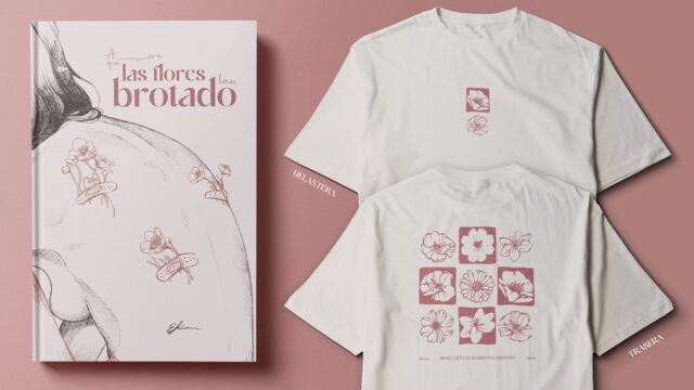 PACK PREMIUM - 1LIBRO "Ahora que las flores han brotado" (firmado y dedicado) + CAMISETA DISEÑO EXCLUSIVO (unisex, oversized)