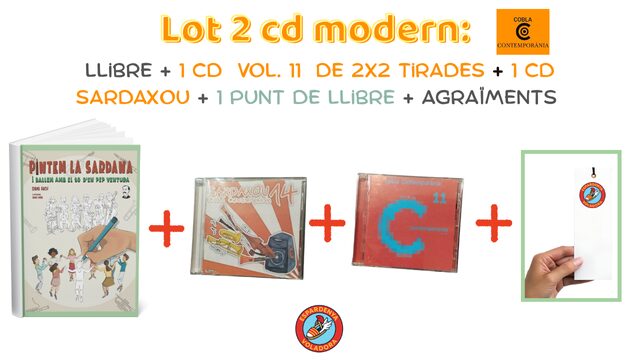 Lot pels més moderns: 1 llibre + 2 CD de la cobla Contemporània + 1 Punt llibre + Agraïments