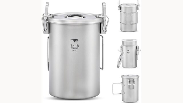 OLLA MULTUFUNCIÓN DE CAMPING DE TITANIO