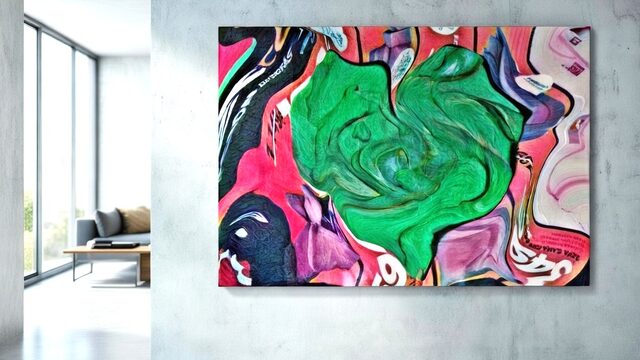 Serie "Corazoneando" · Obra digital derivada de escultura con espuma original.