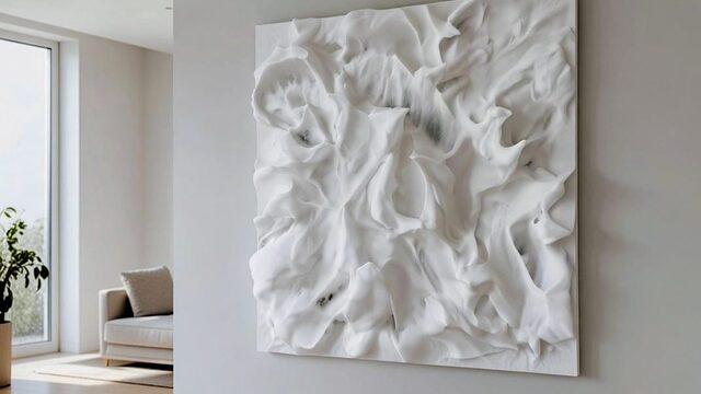 Espuma permanente · Obra física única 40×40