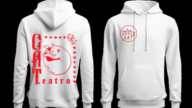Sudadera con capucha CAT blanca