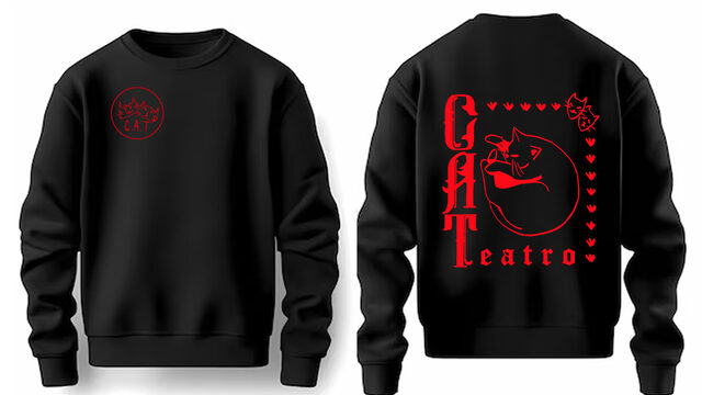 Sudadera sin capucha CAT negra