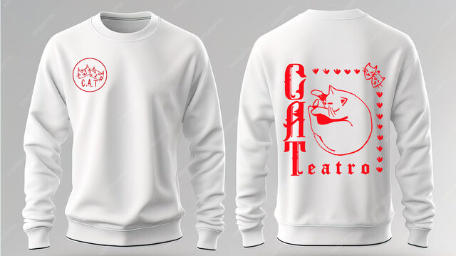 Sudadera sin capucha CAT blanca