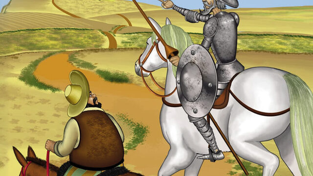 1 libro de historias y 1 librojuego de don Quijote