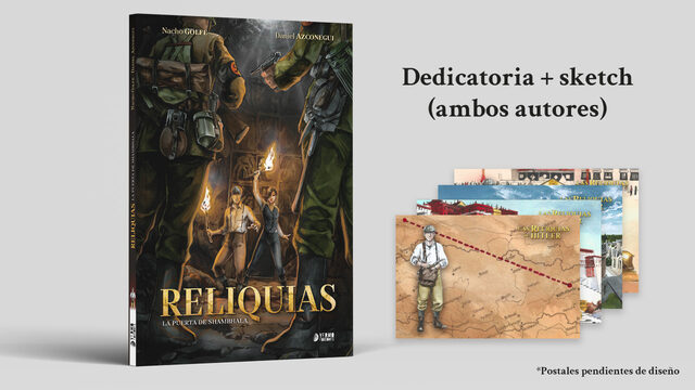 “Arqueólogo”: Cómic firmado y dedicado + sketch a tinta + postales exclusivas