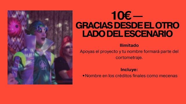 Gracias desde el otro lado del escenario