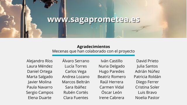 Tu nombre en la zona de agradecimientos de la web oficial.