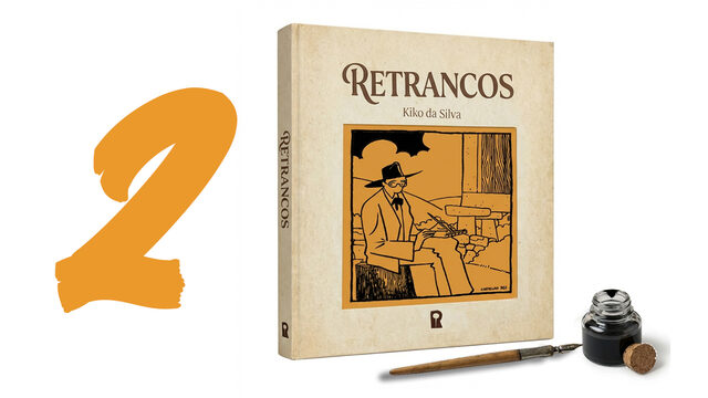  Libro RETRANCOS asinado cun debuxo do autor.