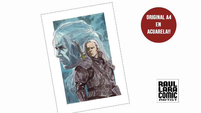 ORIGINAL THE WITCHER A4 ACUARELA