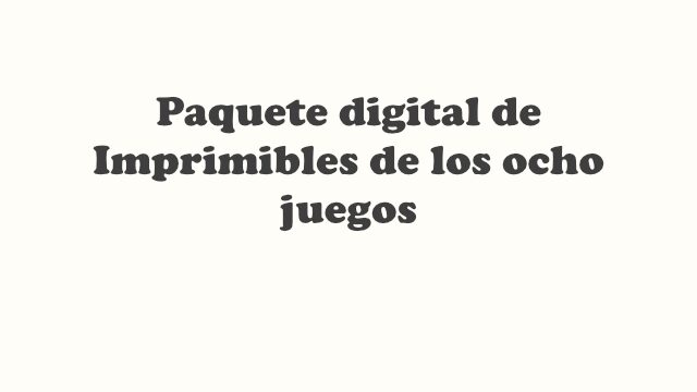 Paquete digital Print and Play